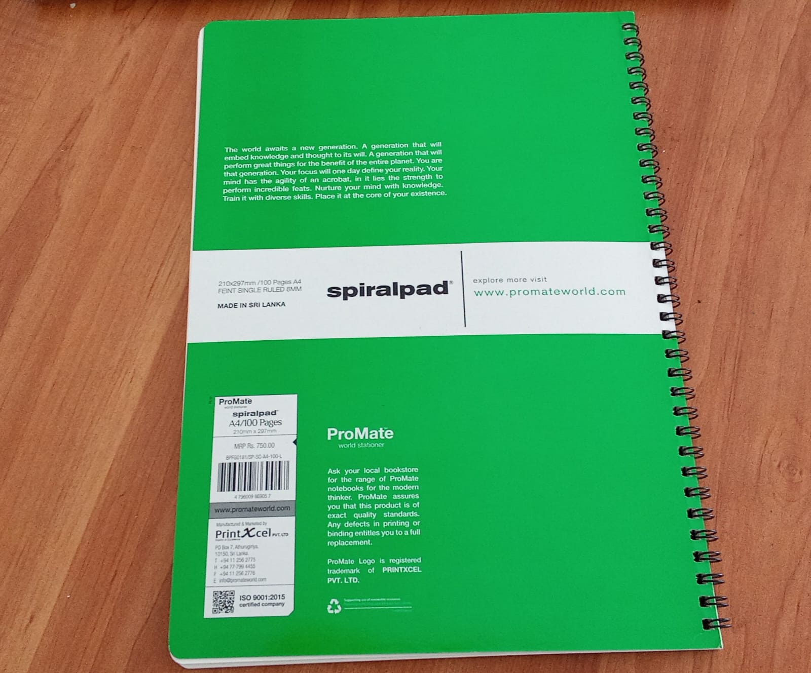 PROMATE A4 SPIRAL LONG 100P (4) PROMATE A4 SPIRAL LONG 100P