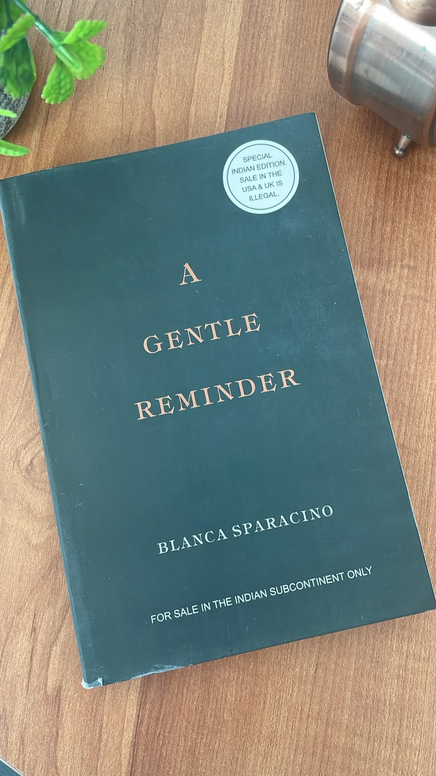 WhatsApp Image 2026-08-20 at 16.42.33 A Gentle Reminder by Bianca Sparacino poetry book about healing self-love hope and personal growth