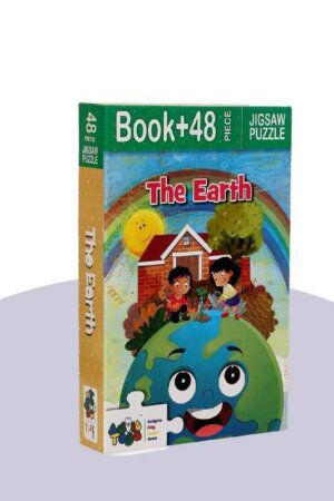 Earth Jigsaw Puzzle (48 Piece + Educational Fun Fact Book Inside)