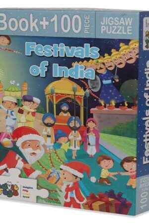 Festivals of India   Jigsaw Puzzle (100 Pieces + Educational Fun Fact Book Inside)