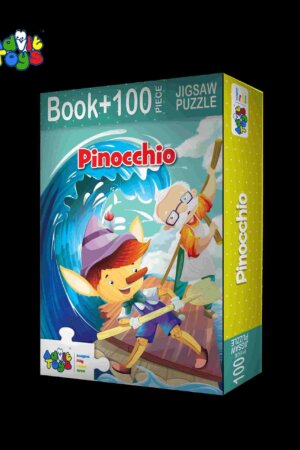 Pinocchio Jigsaw Puzzle (100 Pieces + Educational Fun Fact Book Inside)