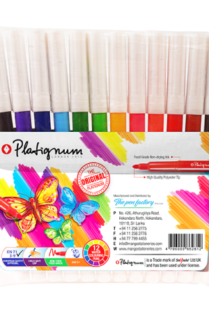 Platignum Water Coloring Pen 12 Colour Pack