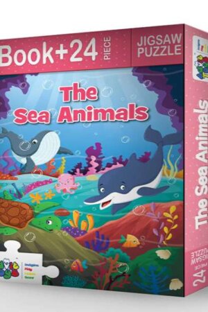 Sea Animals Jigsaw Puzzle (24 Piece + Book Inside)