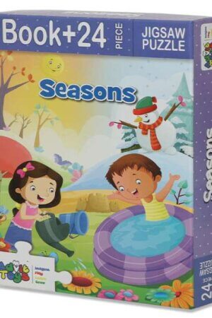 Seasons Jigsaw Puzzle (24 Pieces + Educational Fun Fact Book Inside)